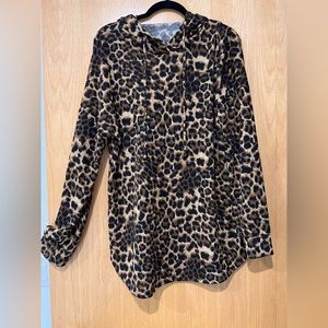 Cheetah Print hooded sweatshirt